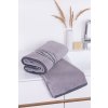 Matějovský BORNEO uteráky, osušky - šedé s antracitovou bordúrou sivá Bavlna 70x140 cm Matějovský BORNEO uteráky, osušky - šedé s antracitovou bordúrou sivá Bavlna 70x140 cm