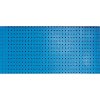 Perforovaný zadný panel na náradie k pracovným stolom GD, otvory 10 x 10 mm, rozstup 38 x 38 mm, modrá Perforovaný zadný panel na náradie k pracovným stolom GD, otvory 10 x 10 mm, rozstup 38 x 38 mm, modrá
