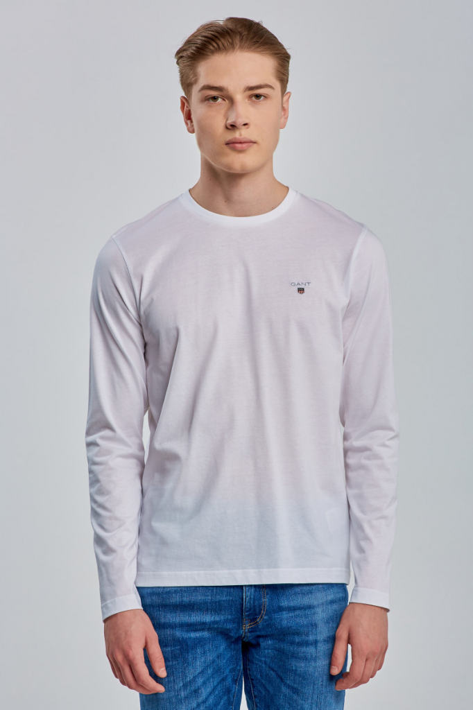 Gant tričko Original LS T-Shirt biele