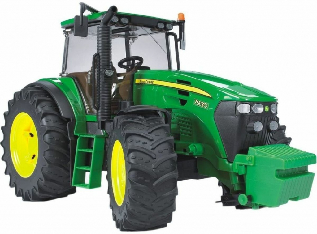 Bruder 3055 Traktor John Deere 7930 s př.lžicí a přívěsem 2010