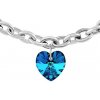 Ocelový náramek se Swarovski Crystals Srdce 14mm Bermuda Blue Ocelový náramek se Swarovski Crystals Srdce 14mm Bermuda Blue