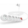 Connect IT prodlužovací kabel 230 V, 5 zásuvky, 5m, s vypínačem (bílý) CI-1284 Connect IT prodlužovací kabel 230 V, 5 zásuvky, 5m, s vypínačem (bílý) CI-1284