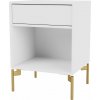 Nočný stolík Dream na mosadzných nohách biely Nočný stolík Dream na mosadzných nohách biely