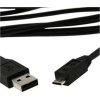 Kábel USB 2.0 A/B micro 0,5m čierny Kábel USB 2.0 A/B micro 0,5m čierny