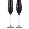 Diamante Sihouette black poháre na sekt 210 ml, 2 ks Diamante Sihouette black poháre na sekt 210 ml, 2 ks