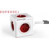 Zásuvka rozbočovacia PowerCube Extended červená - dopredaj Zásuvka rozbočovacia PowerCube Extended červená - dopredaj