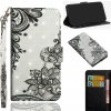 Peňaženkové 3D puzdro na Samsung Galaxy A51 5G - Diagonal Black Flower Peňaženkové 3D puzdro na Samsung Galaxy A51 5G - Diagonal Black Flower