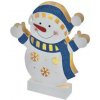 LED dekorácia Snehuliak drevený 8LED ZY2086 LED dekorácia Snehuliak drevený 8LED ZY2086