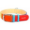 WAU DOG Plochý kožený obojok GLAMOUR Dúha 38-49 cm , 25 mm WAU DOG Plochý kožený obojok GLAMOUR Dúha 38-49 cm , 25 mm