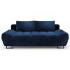 Windsor & Co Sofas Kráľovsky trojmiestna rozkladacia pohovka so zamatovým poťahom Cirrus modrá