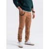 Ombre Men's pants with cargo pockets and leg hem - light brown hnedá S Ombre 5902228927211 Ombre Men's pants with cargo pockets and leg hem - light brown hnedá S Ombre 5902228927211