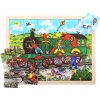 Bigjigs Toys Drevené puzzle vlak 24 dielov Bigjigs Toys Drevené puzzle vlak 24 dielov