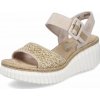 Dámske sandále RIEKER 69176-62 béžová S5 38 Dámske sandále RIEKER 69176-62 béžová S5 38