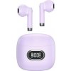 Bluetooth 5.3 TWS IA II LED sluchátka, fialová Bluetooth 5.3 TWS IA II LED sluchátka, fialová