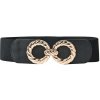 Lifestyle dámsky pružný elastický opasok na šaty Antanas Čierno-zlatý