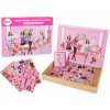 mamido Vzdelávacie magnetické puzzle bábiky Barbie mamido Vzdelávacie magnetické puzzle bábiky Barbie