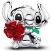 PANDORA Disney korálka Stitch s ružou 794378C01 PANDORA Disney korálka Stitch s ružou 794378C01