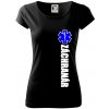 Nápis Záchranár + hviezda - Dámske tričko Pure - 3XL ( Čierna ) Nápis Záchranár + hviezda - Dámske tričko Pure - 3XL ( Čierna )
