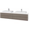 Dreja Kúpeľňová skrinka MODULE SZZ4 200 umývadlo Glance - N01 Biela lesk / D25 Teak Dreja Kúpeľňová skrinka MODULE SZZ4 200 umývadlo Glance - N01 Biela lesk / D25 Teak