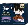 Felix Tasty Shreds hovädzie, kura, losos a tuniak v šťave 12 x 80 g Felix Tasty Shreds hovädzie, kura, losos a tuniak v šťave 12 x 80 g