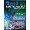 Wellion SAFETYLANCETS 23G - Lanceta bezpečnostná hĺbka vpichu 2,2 mm, sterilná, jednorazová 1x100 ks Wellion SAFETYLANCETS 23G - Lanceta bezpečnostná hĺbka vpichu 2,2 mm, sterilná, jednorazová 1x100 ks