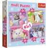 TREFL Puzzle Veselé kočičky 4v1 (35,48,54,70 dílků) TREFL Puzzle Veselé kočičky 4v1 (35,48,54,70 dílků)