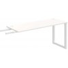 Hobis Pracovný stôl UNI O, kolmo reťaziaci, 160x75,5x60 cm, biela/biela Hobis Pracovný stôl UNI O, kolmo reťaziaci, 160x75,5x60 cm, biela/biela