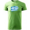 Grécko vlajka - Klasické pánske tričko vyššej gramáže - 3XL ( Trávová zelená ) Grécko vlajka - Klasické pánske tričko vyššej gramáže - 3XL ( Trávová zelená )