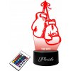 LAMPKA na SKLE Rukavice Boxerské Šport 3D LED RGB + DIAĽKOVÝ OVLÁDAČ 16 FARIEB LAMPKA na SKLE Rukavice Boxerské Šport 3D LED RGB + DIAĽKOVÝ OVLÁDAČ 16 FARIEB