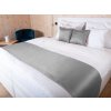 Biante Saténový prehoz/behúň na posteľ Satén LUX-002 Svetlo sivý 60x240 cm