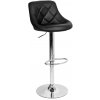 JAKS Barová stolička čierna ekokoža Cydro chróm JAKS Barová stolička čierna ekokoža Cydro chróm