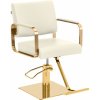 physa Kadernícke kreslo s podnožkou - 50-66 cm - 200 kg - krémová/zlatá PHYSA OTLEY CREAM GOLD physa Kadernícke kreslo s podnožkou - 50-66 cm - 200 kg - krémová/zlatá PHYSA OTLEY CREAM GOLD