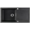 Sapho Drez granitový zabudovateľný s odkvapom, 97x50cm, čierny GR1614 Sapho Drez granitový zabudovateľný s odkvapom, 97x50cm, čierny GR1614