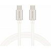 Swissten datový kabel USB-C / USB-C s textilním opletem, 2,0 M Stŕíbrný 71528202 Swissten datový kabel USB-C / USB-C s textilním opletem, 2,0 M Stŕíbrný 71528202