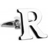 Bubibubi Manžetový gombík strieborné písmeno R Bubibubi Manžetový gombík strieborné písmeno R