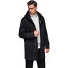 Ombre pánsky kabát čierny klasický do polovice stehna OM-COLC-0144