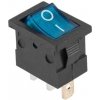 Prepínač kolískový mini 3pin 12V modrý Prepínač kolískový mini 3pin 12V modrý