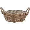 daan kromhout Ratanový nízky kvetináč /kôš s ušami Ivy grey - Ø 25*13 cm - daan kromhout daan kromhout Ratanový nízky kvetináč /kôš s ušami Ivy grey - Ø 25*13 cm - daan kromhout