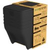 Ecosorter Stohovateľné nádoby na triedený odpad - zostava 4 x 25l, antracitová