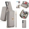 Multifunkčné peňaženkové puzdro Crossbody na Samsung Galaxy S24 Ultra 5G - Sivá Multifunkčné peňaženkové puzdro Crossbody na Samsung Galaxy S24 Ultra 5G - Sivá