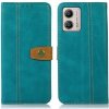 Peňaženkové kožené puzdro Thread na Motorola Moto G13 / G23 / G53 5G - Zelená Peňaženkové kožené puzdro Thread na Motorola Moto G13 / G23 / G53 5G - Zelená