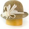 Karpet Dámsky klobúk zdobený sinamay - smotana-55 Karpet Dámsky klobúk zdobený sinamay - smotana-55