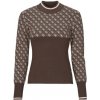 Guess Svetre LISE 4G LS SWEATER Hnedá Guess Svetre LISE 4G LS SWEATER Hnedá