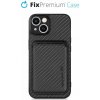 FixPremium Carbon s MagSafe Wallet iPhone 13 a 14 čierne