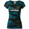 Gitary v rade - Dámske maskáčové tričko - S ( Petrolejová maskáč ) Gitary v rade - Dámske maskáčové tričko - S ( Petrolejová maskáč )