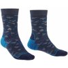 Bridgedale turistické ponožky Hike Midweight Merino Performance Boot denim/blue