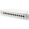DIGITUS CAT 6A Patch Panel, stíněný, 12-portové pole se štítkem, 1U, 10  DIGITUS CAT 6A Patch Panel, stíněný, 12-portové pole se štítkem, 1U, 10