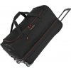Travelite Basics Wheeled duffle L Black/orange taška Travelite Basics Wheeled duffle L Black/orange taška