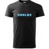 Sablio Tričko s potlačou ROBLOX modrý text - čierne 3XL Sablio Tričko s potlačou ROBLOX modrý text - čierne 3XL
