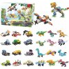 Adventný kalendár stavebnice – 24 mini dinosaurov a autíčok na skladanie Adventný kalendár stavebnice – 24 mini dinosaurov a autíčok na skladanie